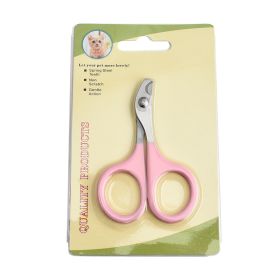 Pet Nail Clipper Small And Medium-sized (Option: Card Pink-Short Tail Full Steel Cut)