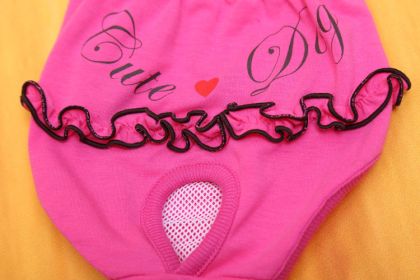 Lace Pet Physical Dog Safety Sanitary Panty Sanitary (Option: Red-XS)