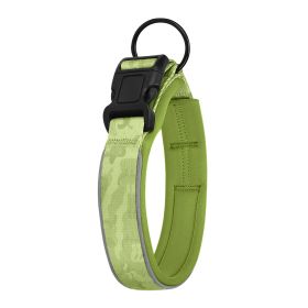 Pet Dog Reflective Polyester Collar (Option: Camouflage Green-S)