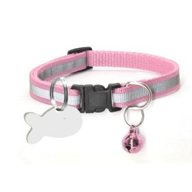 Nylon Reflective Collar Dog Cat (Option: Pink-XS)