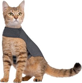 Pet Dog Clothing Cat Vest Summer (Option: Dark Gray-S)