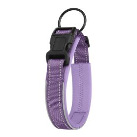 Pet Dog Reflective Polyester Collar (Option: Purple-S)