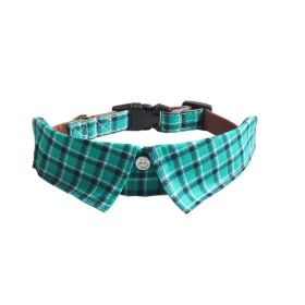 Pet Supplies Gentleman Dog Collar Bow Tie Detachable (Option: Green-M)