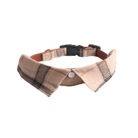 Pet Supplies Gentleman Dog Collar Bow Tie Detachable (Option: Brown-M)