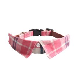 Pet Supplies Gentleman Dog Collar Bow Tie Detachable (Option: Pink-S)