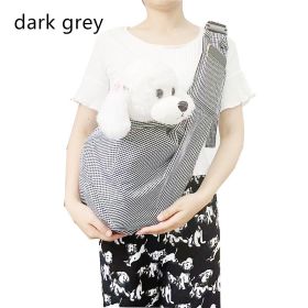 Crossbody Out Shoulder Pet Bag Foldable And Portable (Option: Dark Gray-Shoulder Strap Not Adjustable)