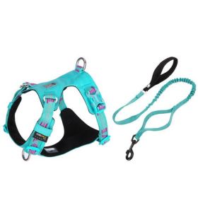 Large Pet Walking Dog Traction Rope Chest Strap (Option: Blue-XL)