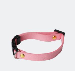 Pet Supplies Pet Cat Dog Accessories Bow Collar Diy Collar Korean Velvet Adjustable (Option: Pink-XS)